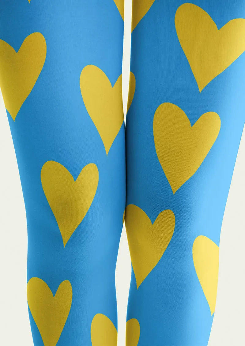 Valentine's Day Sunny Hearts Tights Hosiery Pantyhose