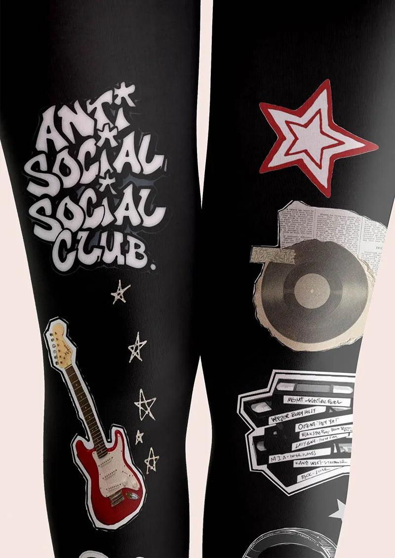 Musical elements Rock Statement Tights Hosiery Pantyhose