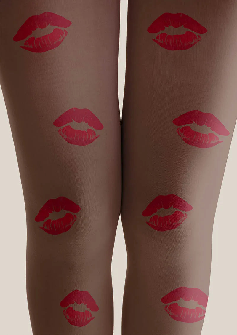 Valentine's Day Sweet Kiss Tights Hosiery Pantyhose