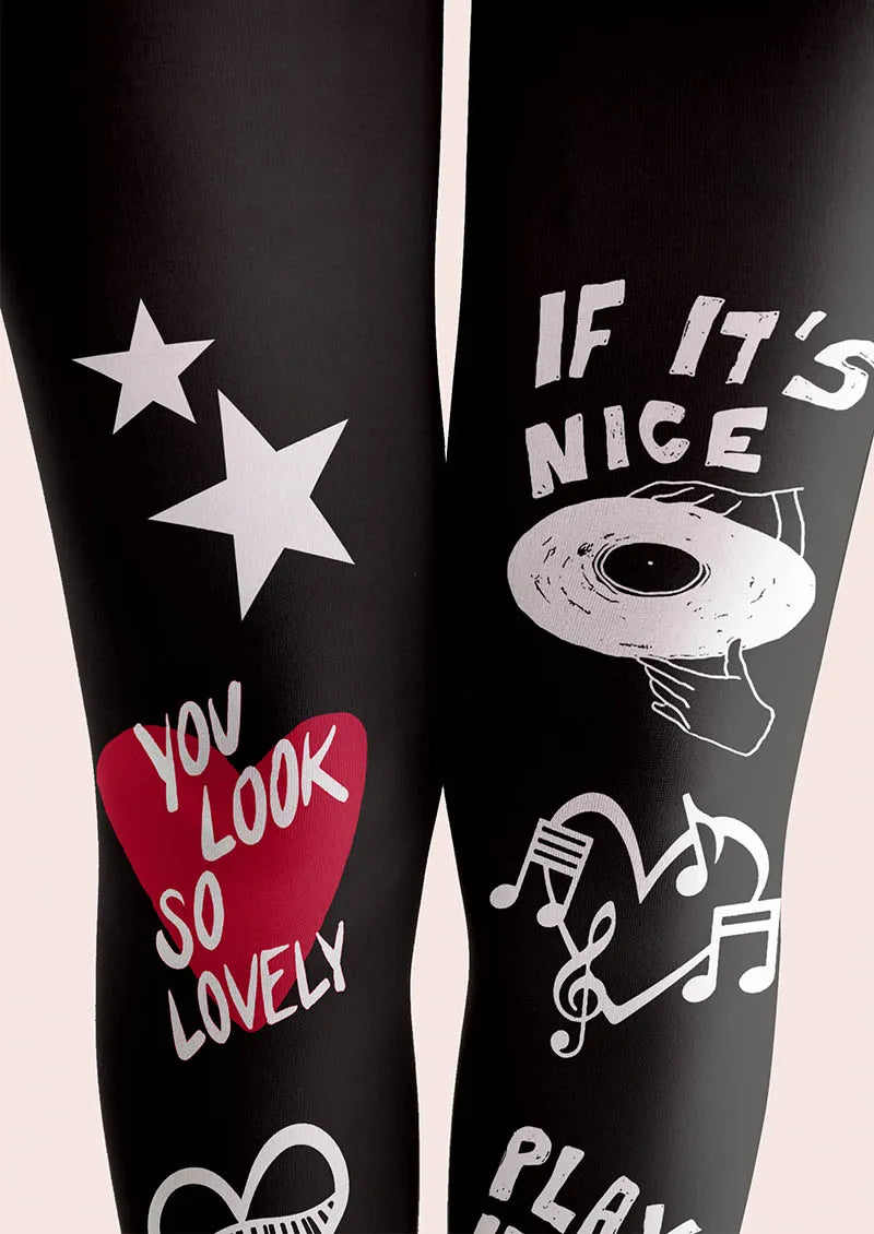 Musical elements Play It Loud Tights Hosiery Pantyhose