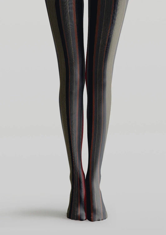 Black Texture Tights Hosiery Pantyhose