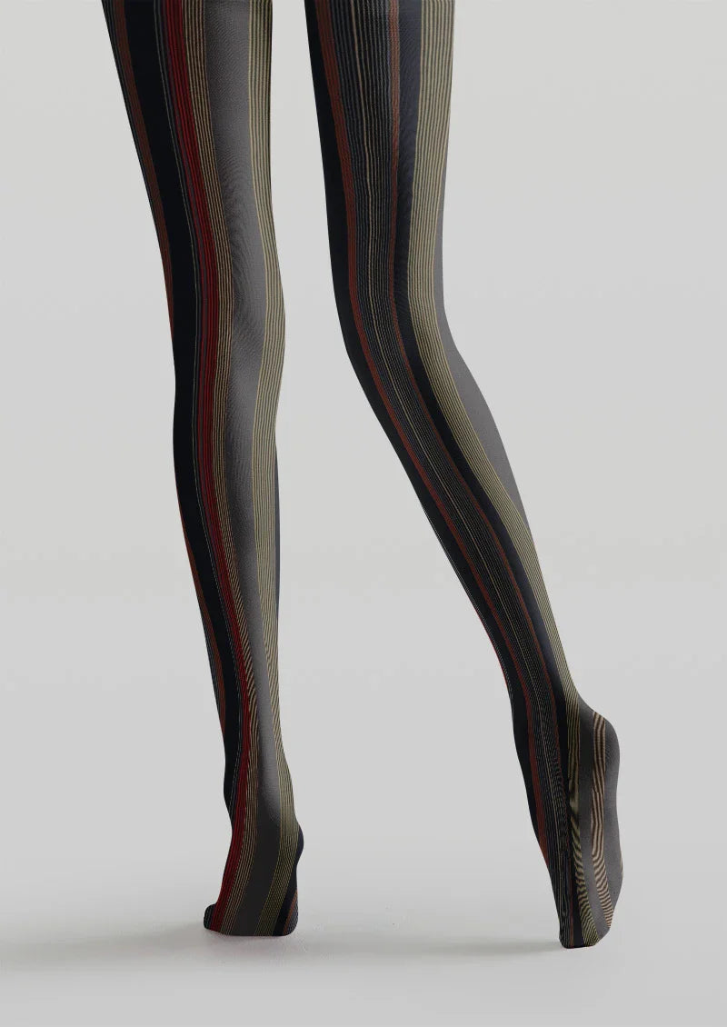 Black Texture Tights Hosiery Pantyhose