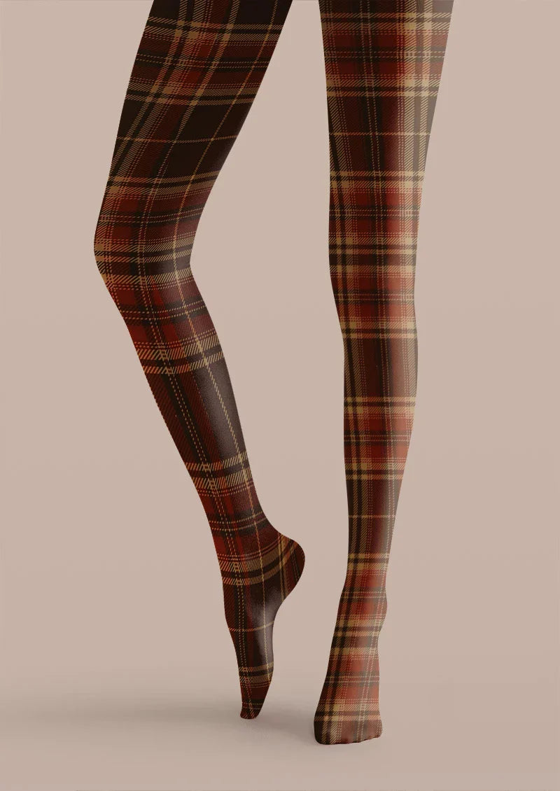 Highland Plaid Tights Hosiery Pantyhose
