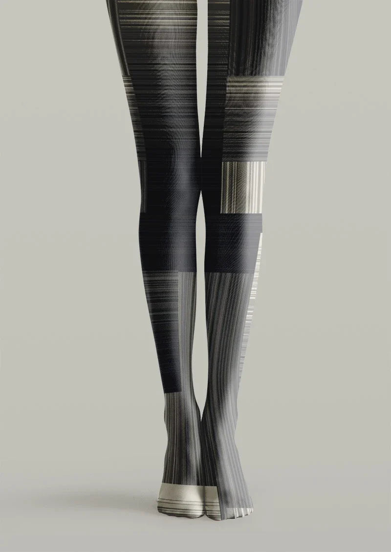 Noir Circuit Tights Hosiery Pantyhose