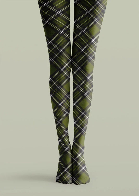 Plaid Green Tights Hosiery Pantyhose