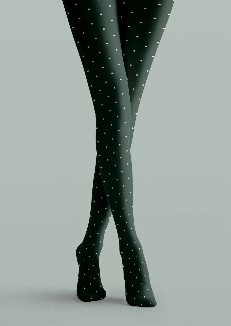 Green Dots Tights Hosiery Pantyhose