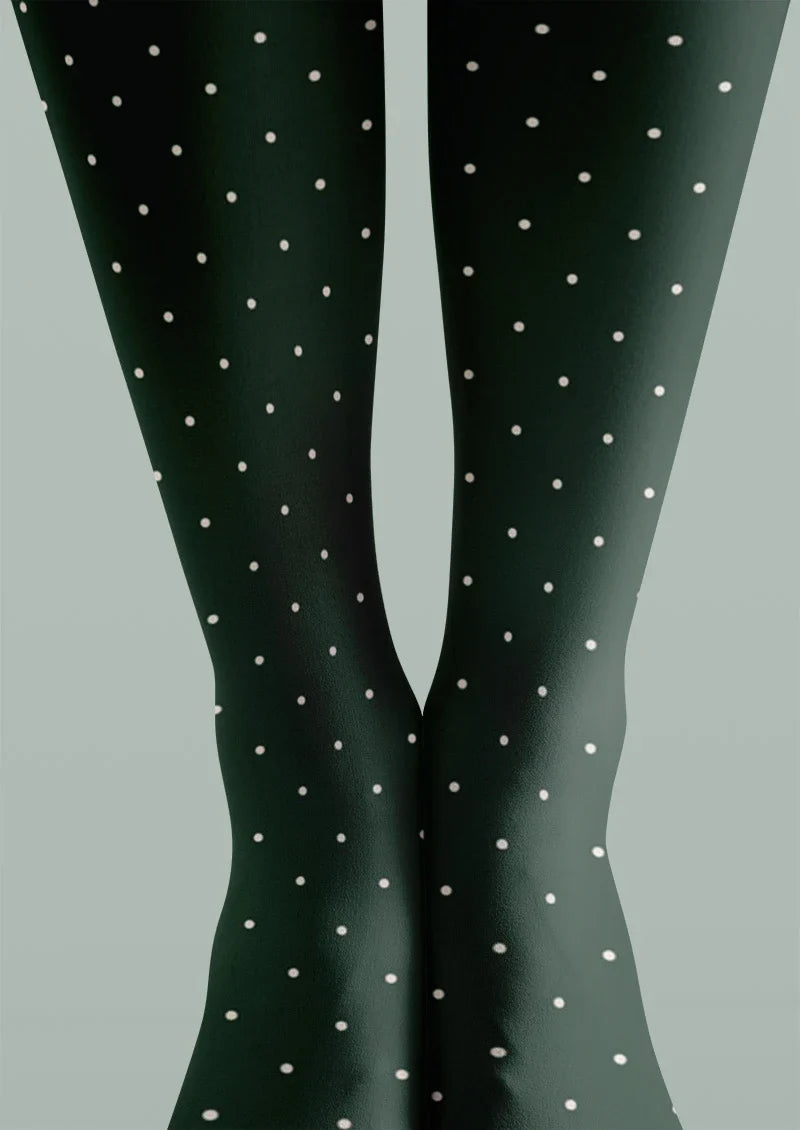 Green Dots Tights Hosiery Pantyhose