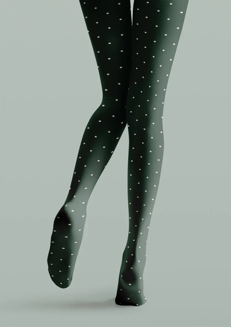 Green Dots Tights Hosiery Pantyhose