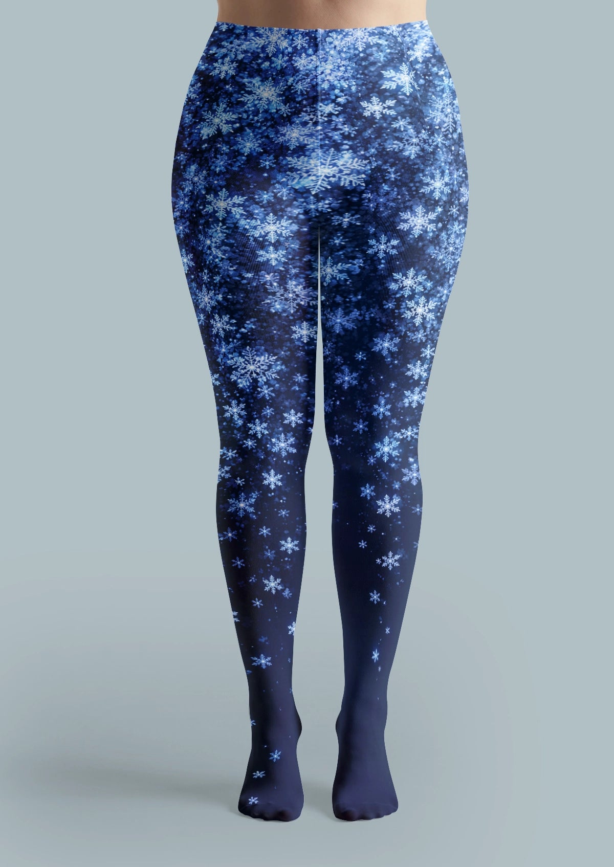 Navy Snowflake Tights