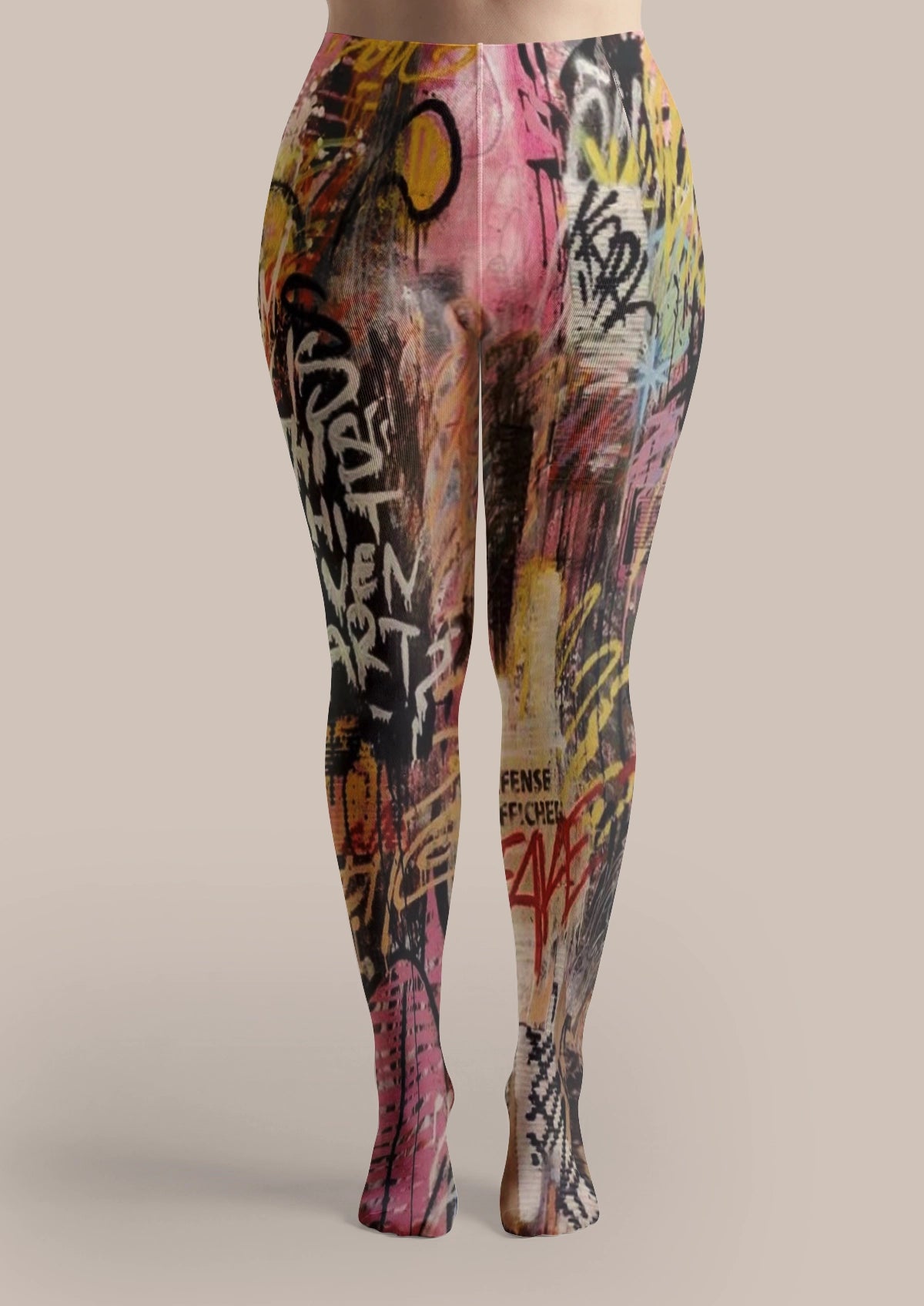 Black Urban Graffiti Tights
