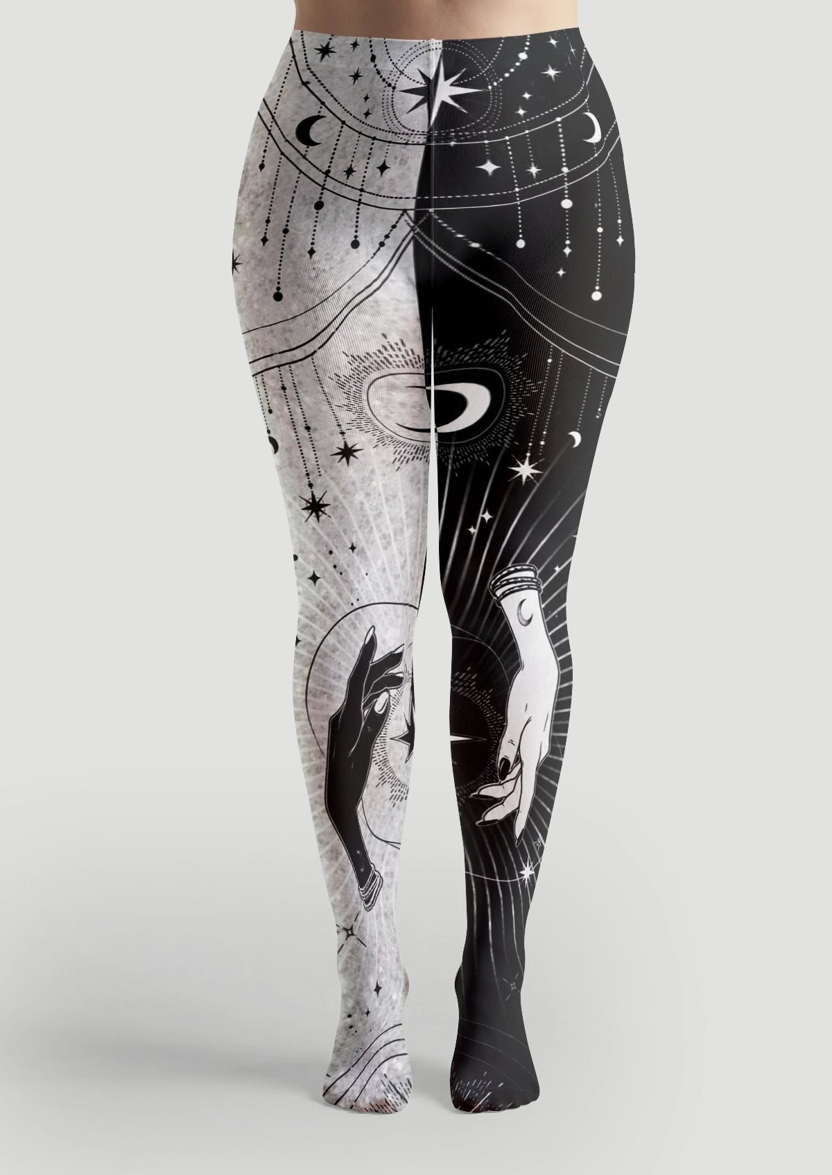 Black Celestial Hands Tights