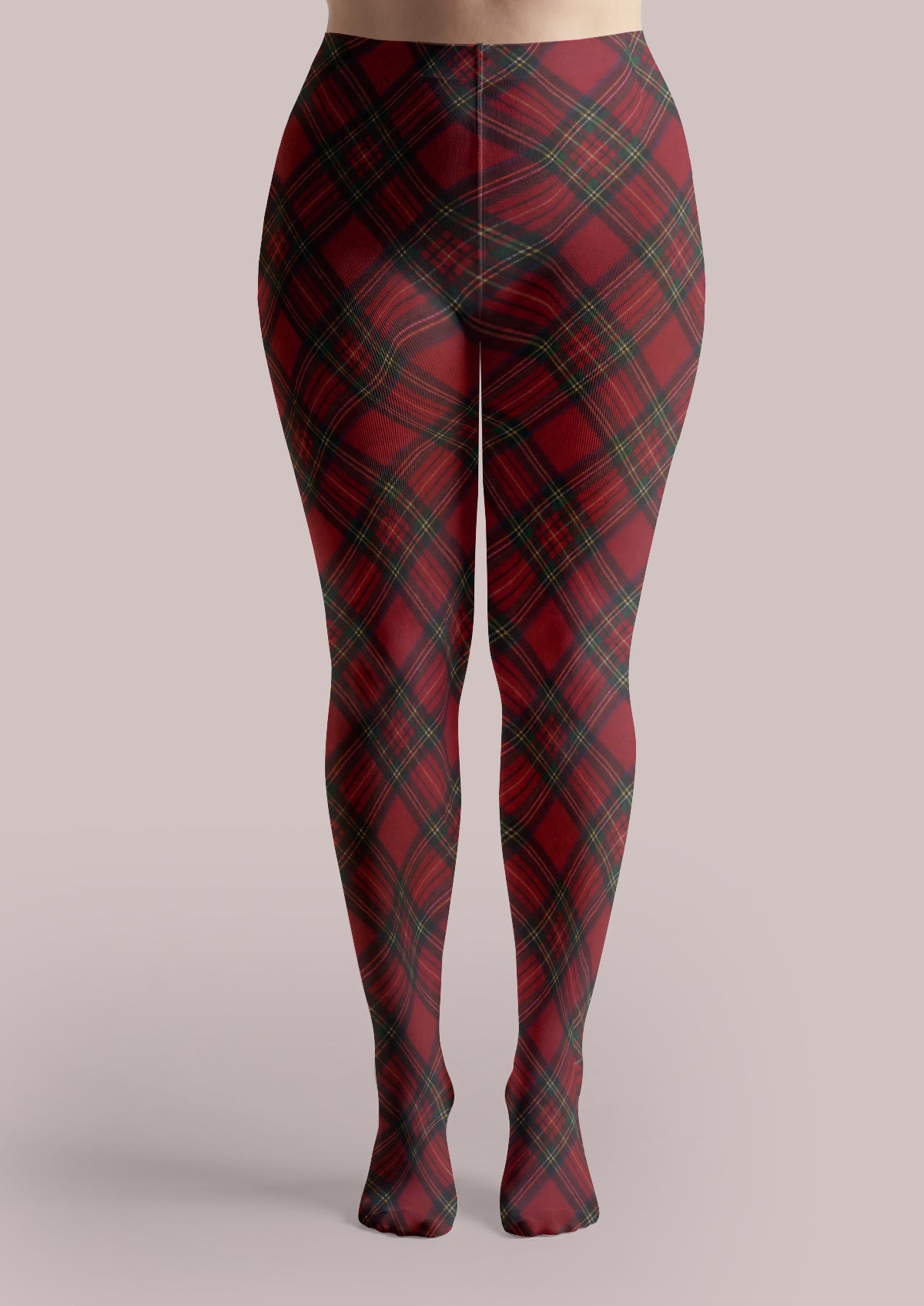 Red Classic Plaid Tights