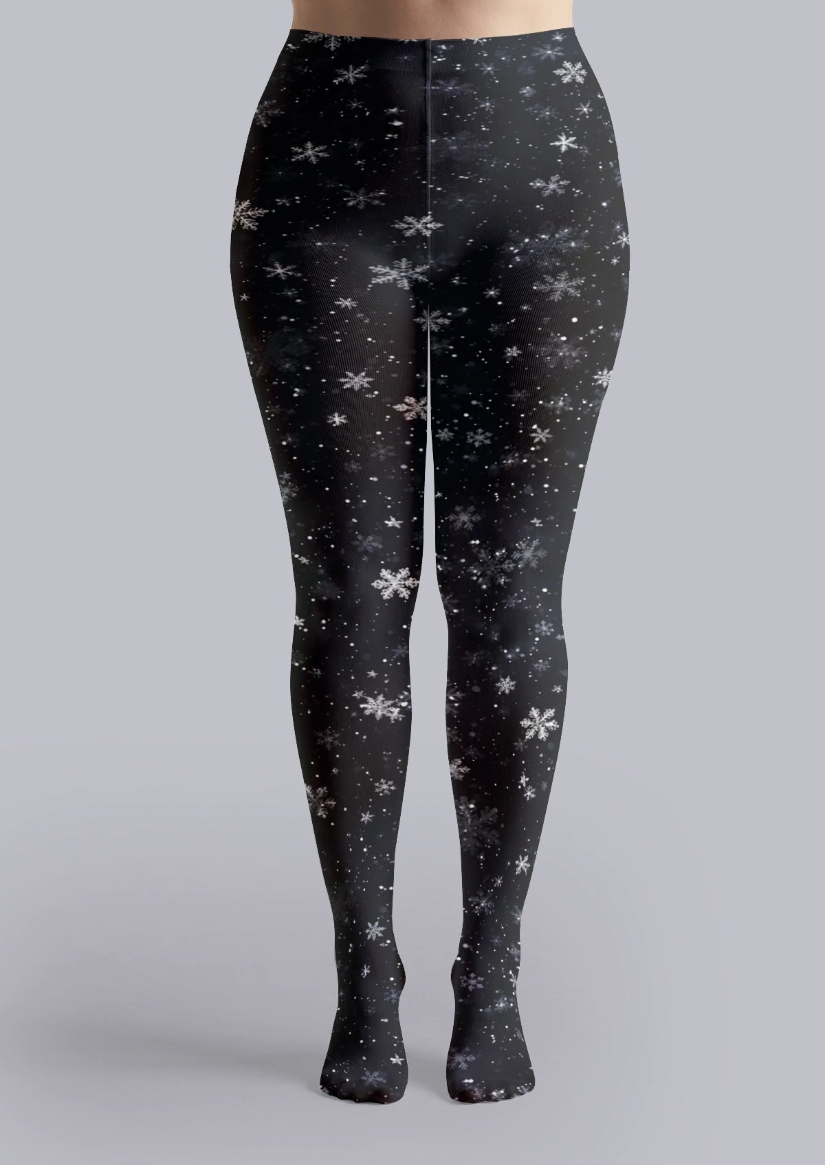 Black Snowflake Tights