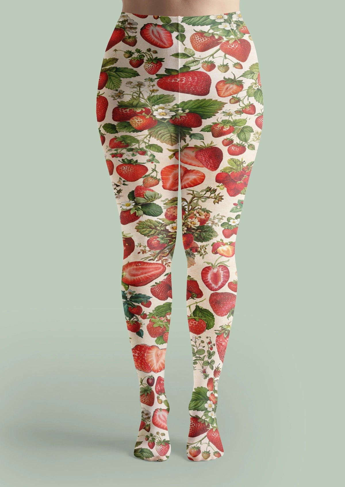 White Strawberry Garden Tights