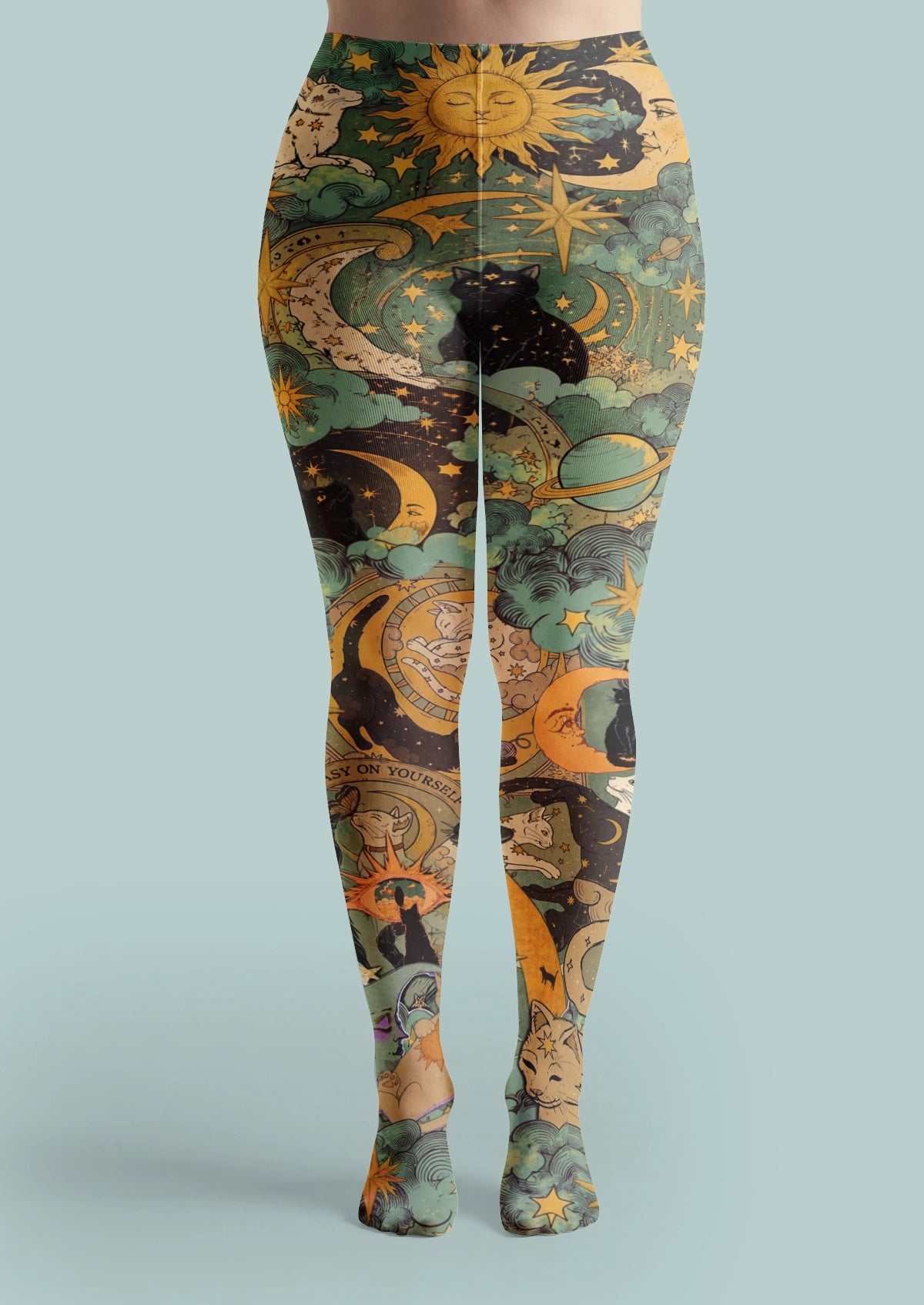Green Cosmic Astrology Tights