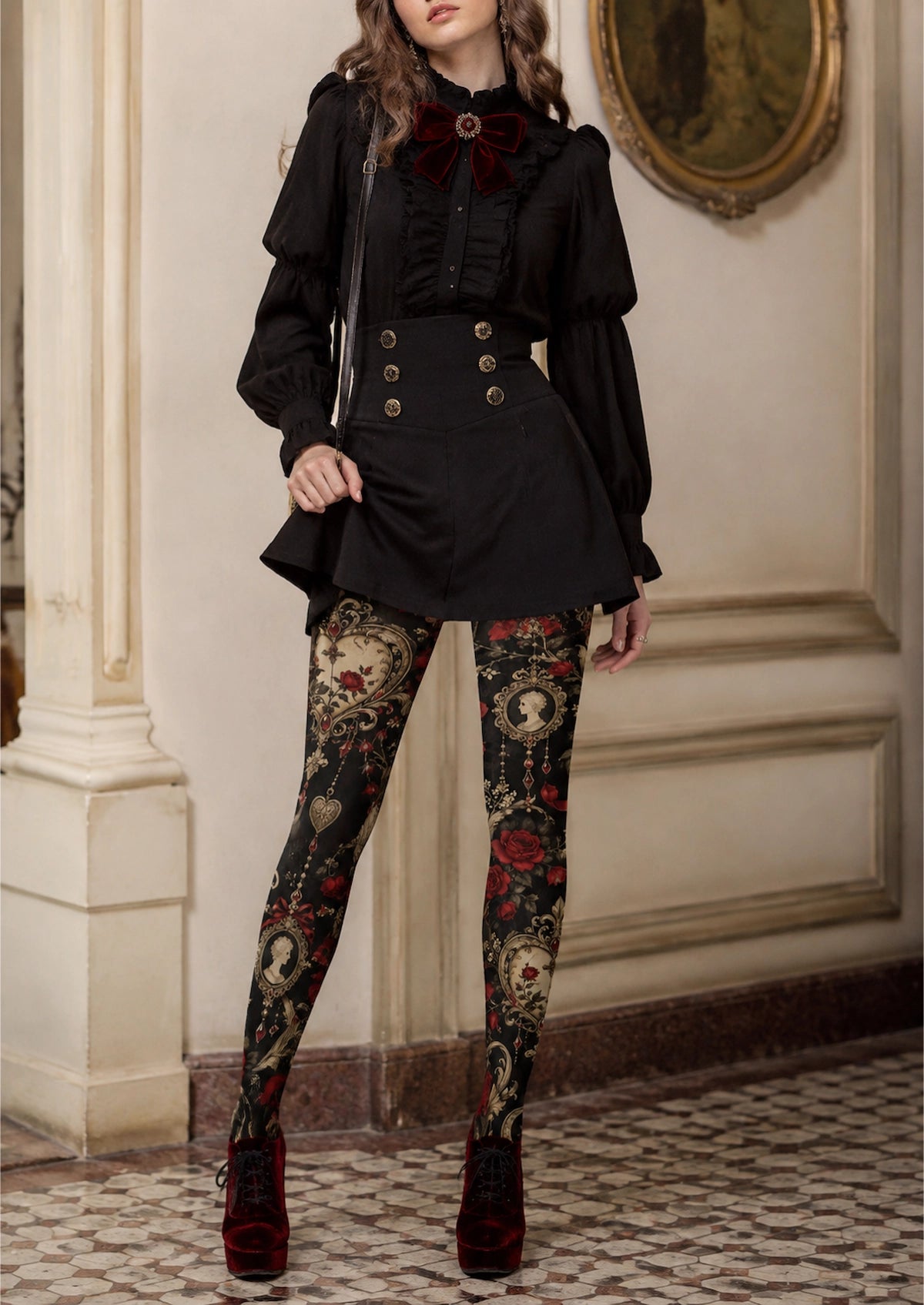 Black Lock Of The Heart Tights