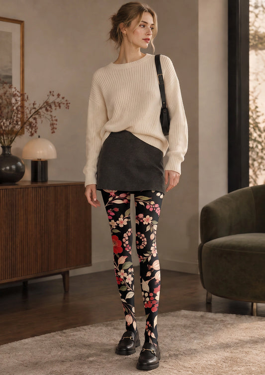 Pink Wreath Tights