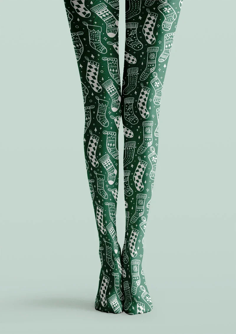 Green Bandana Western Tights Hosiery Pantyhose