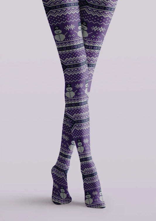 Christmas Snowman Graphic Tights Hosiery Pantyhose