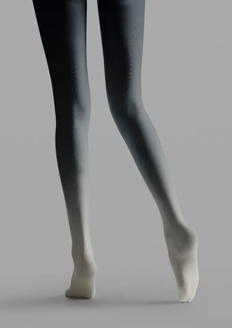 Monochrome Curve Graphic Tights Hosiery Pantyhose