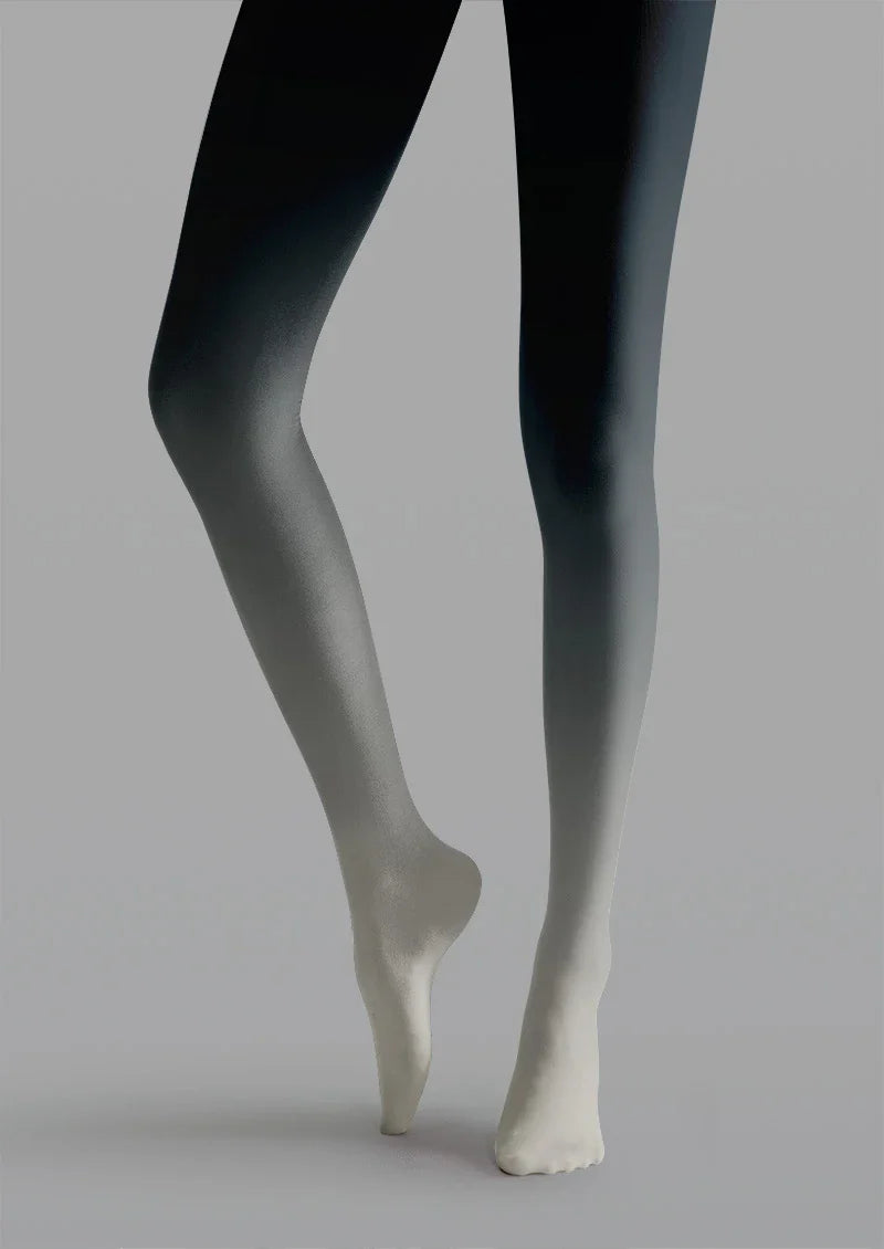 Monochrome Curve Graphic Tights Hosiery Pantyhose