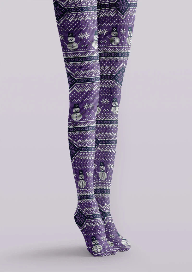 Christmas Snowman Graphic Tights Hosiery Pantyhose