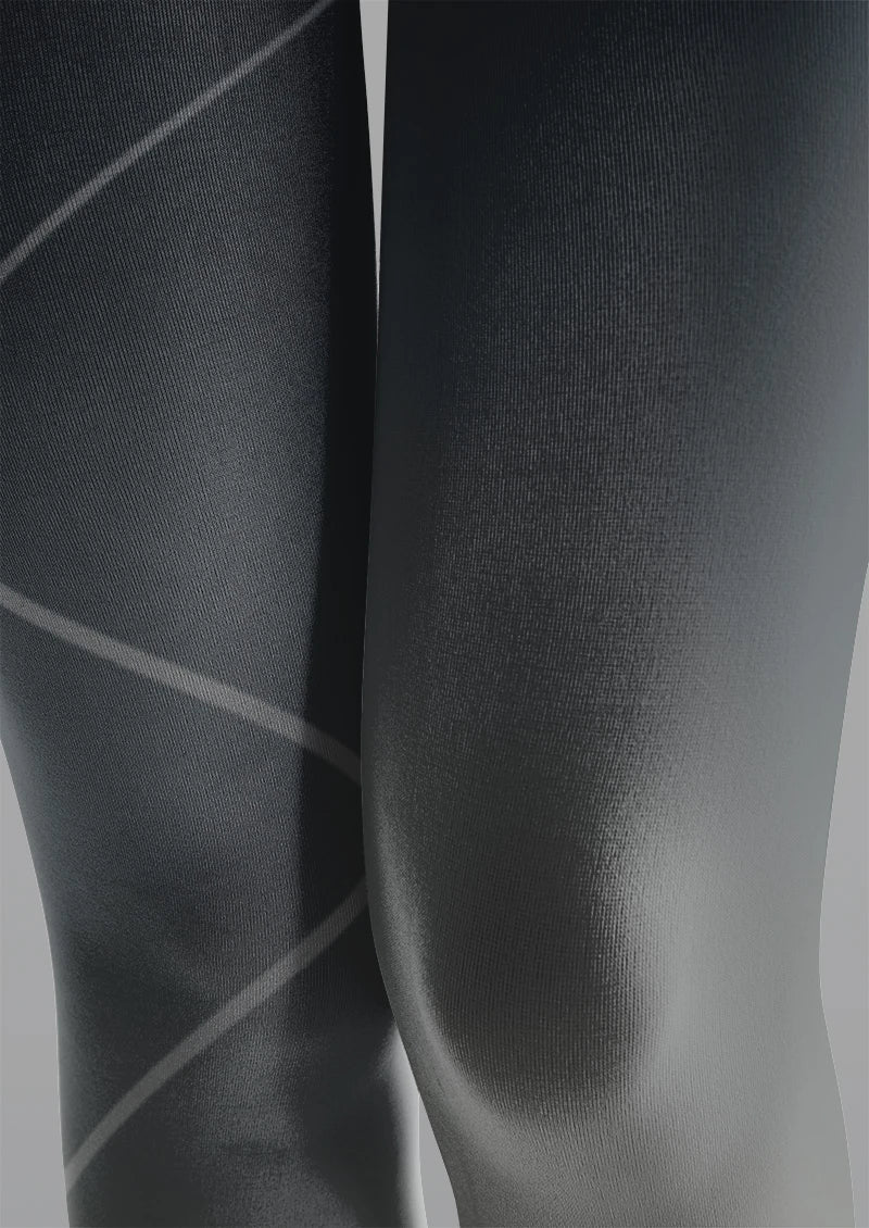 Monochrome Curve Graphic Tights Hosiery Pantyhose