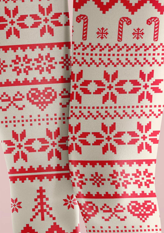 Christmas Nordicknit Tights Hosiery Pantyhose