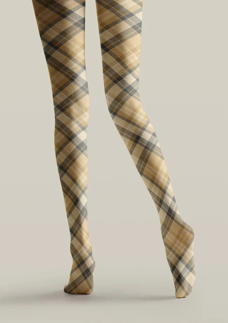 Vintage Check Tights Hosiery Pantyhose