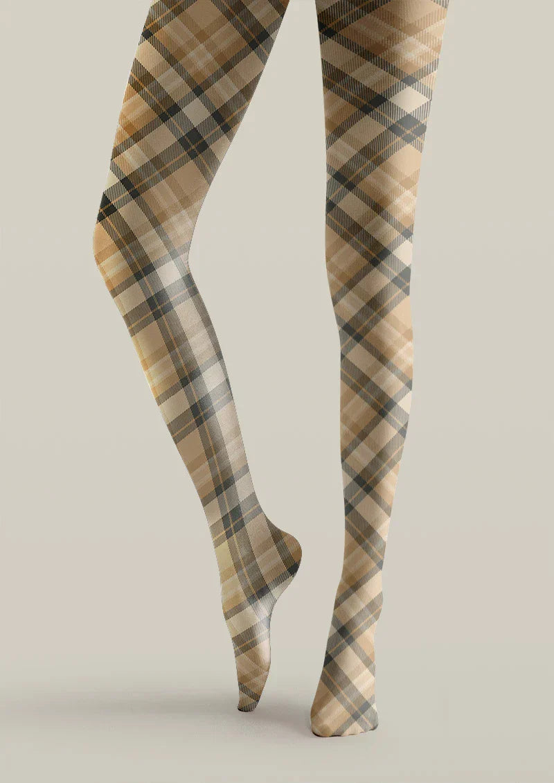 Vintage Check Tights Hosiery Pantyhose