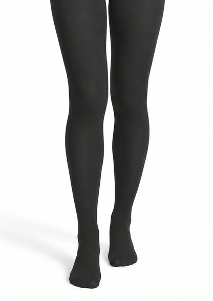 Solid basic tights in Navy, Black, and Brown with a smooth color design.
