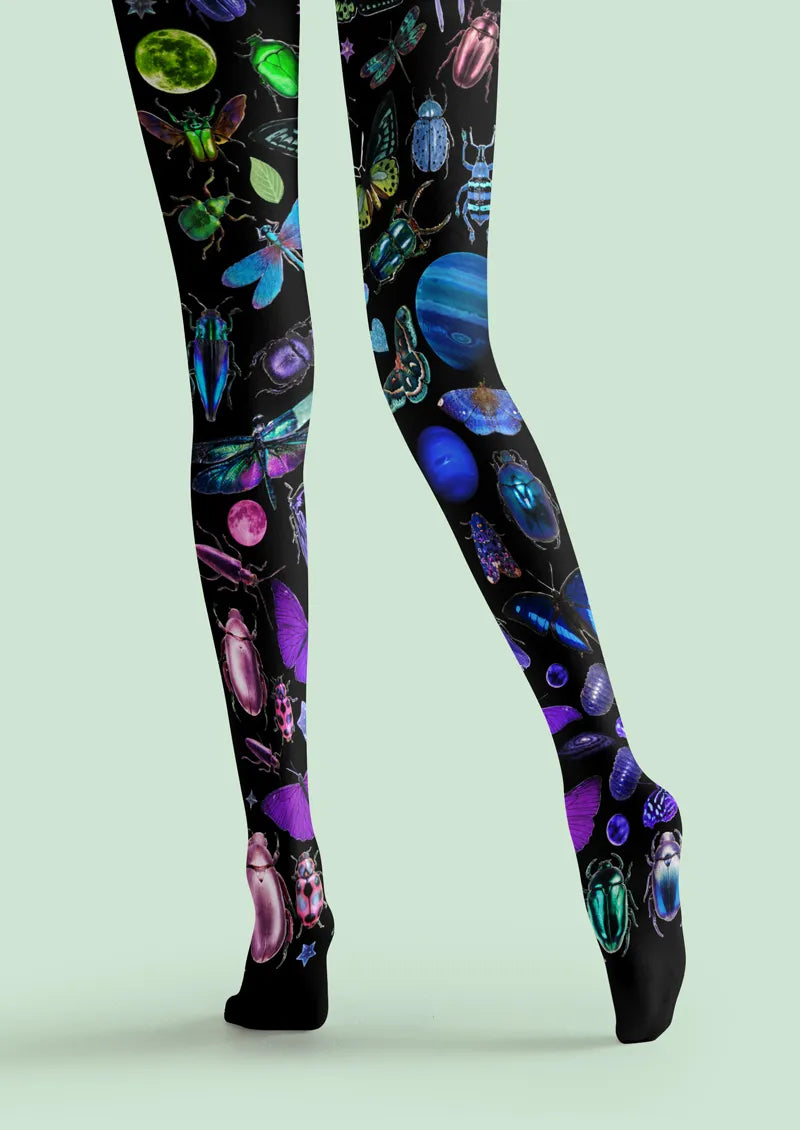 Black Celestial Insect Tights