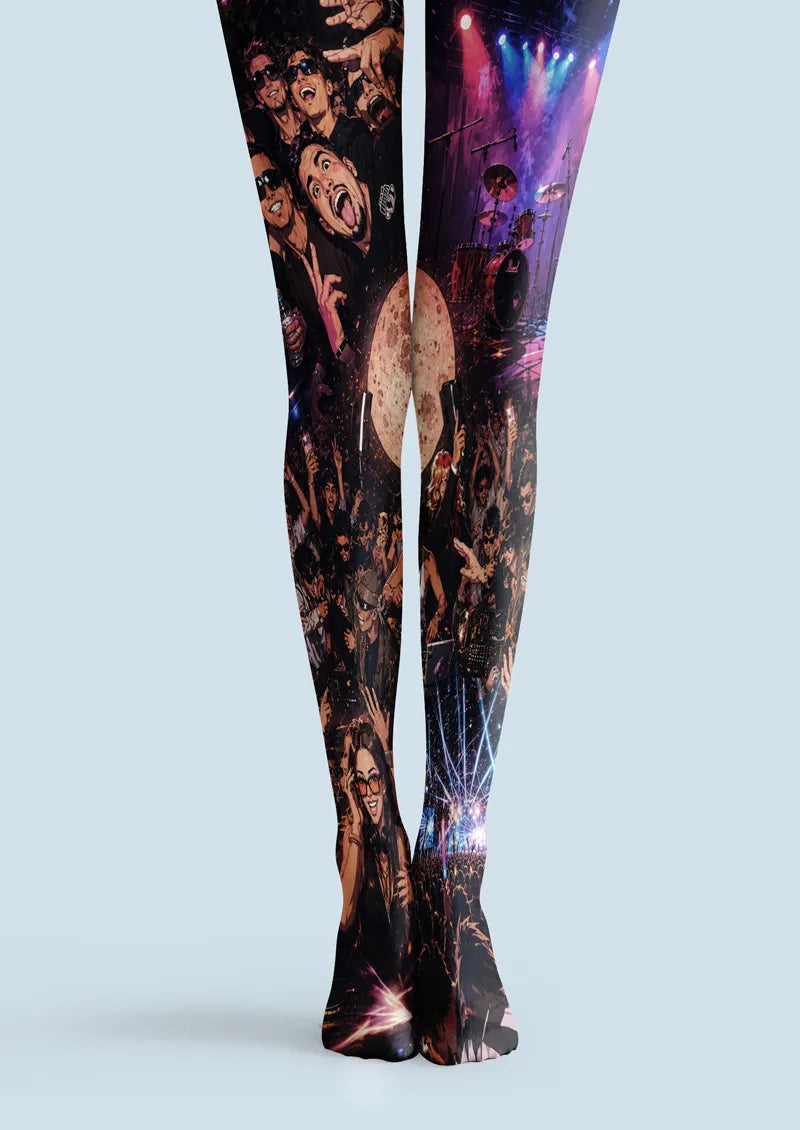 Rock Concert Live Scene Tights Hosiery Pantyhose