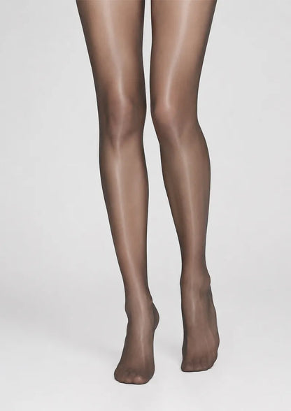 Black Lace Top Glossy Tights Hosiery Pantyhose