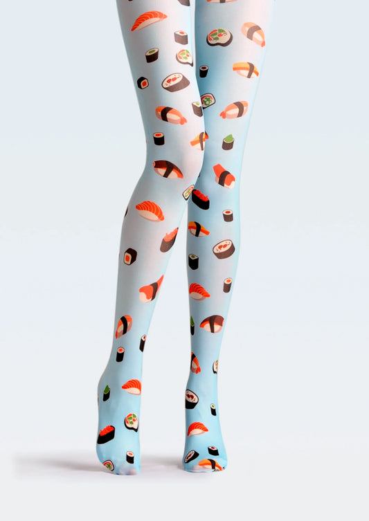 Fun art Print Tights Freshness Pantyhose/Tights [Sushi Sushi]