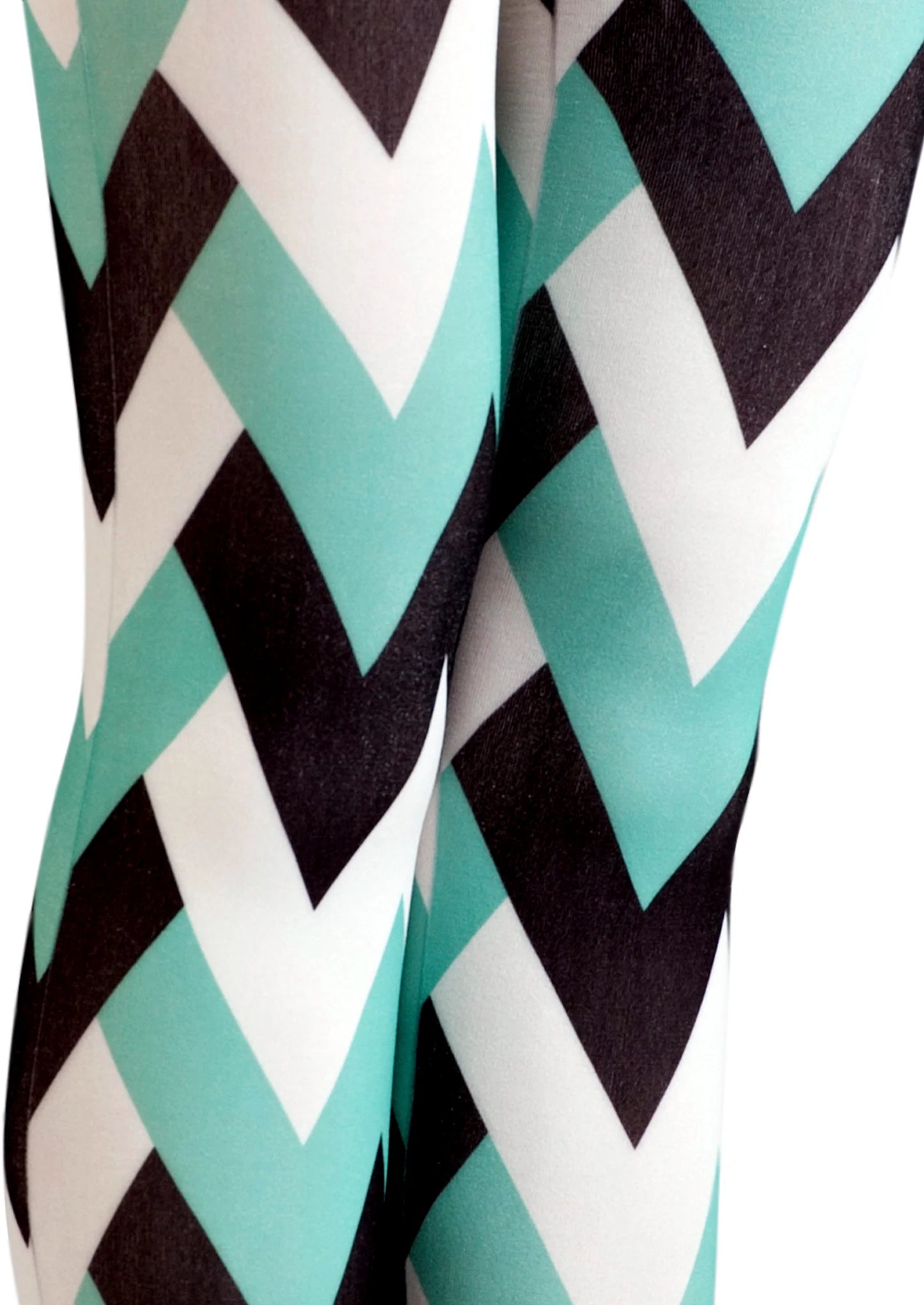 Tri - Hue Zigzag Print Tights Hosiery Pantyhose