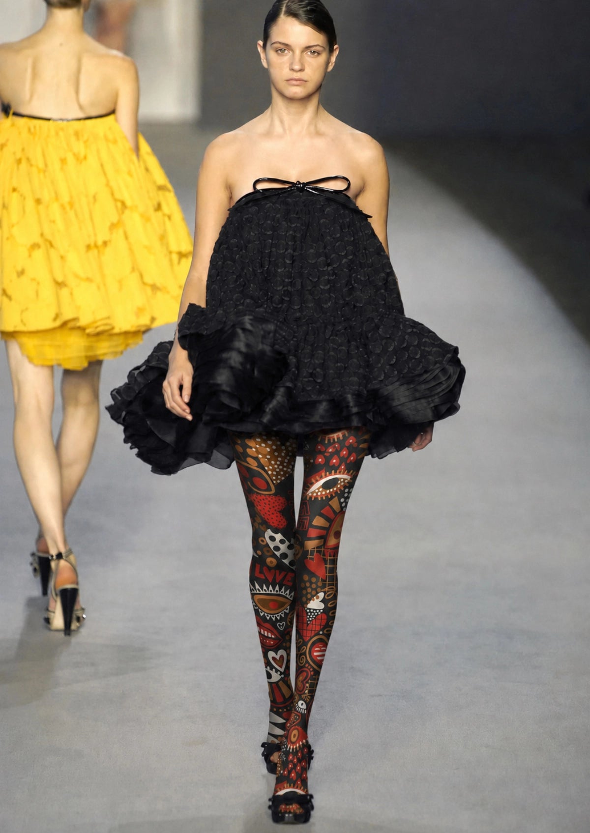 Love Pop Art Hearts Graphic & Artistic Tights Hosiery Pantyhose