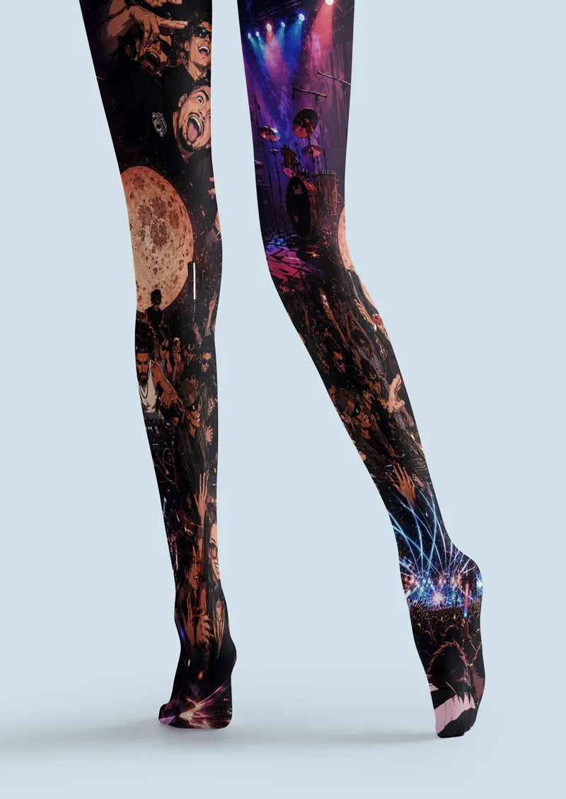 Rock Concert Live Scene Tights Hosiery Pantyhose
