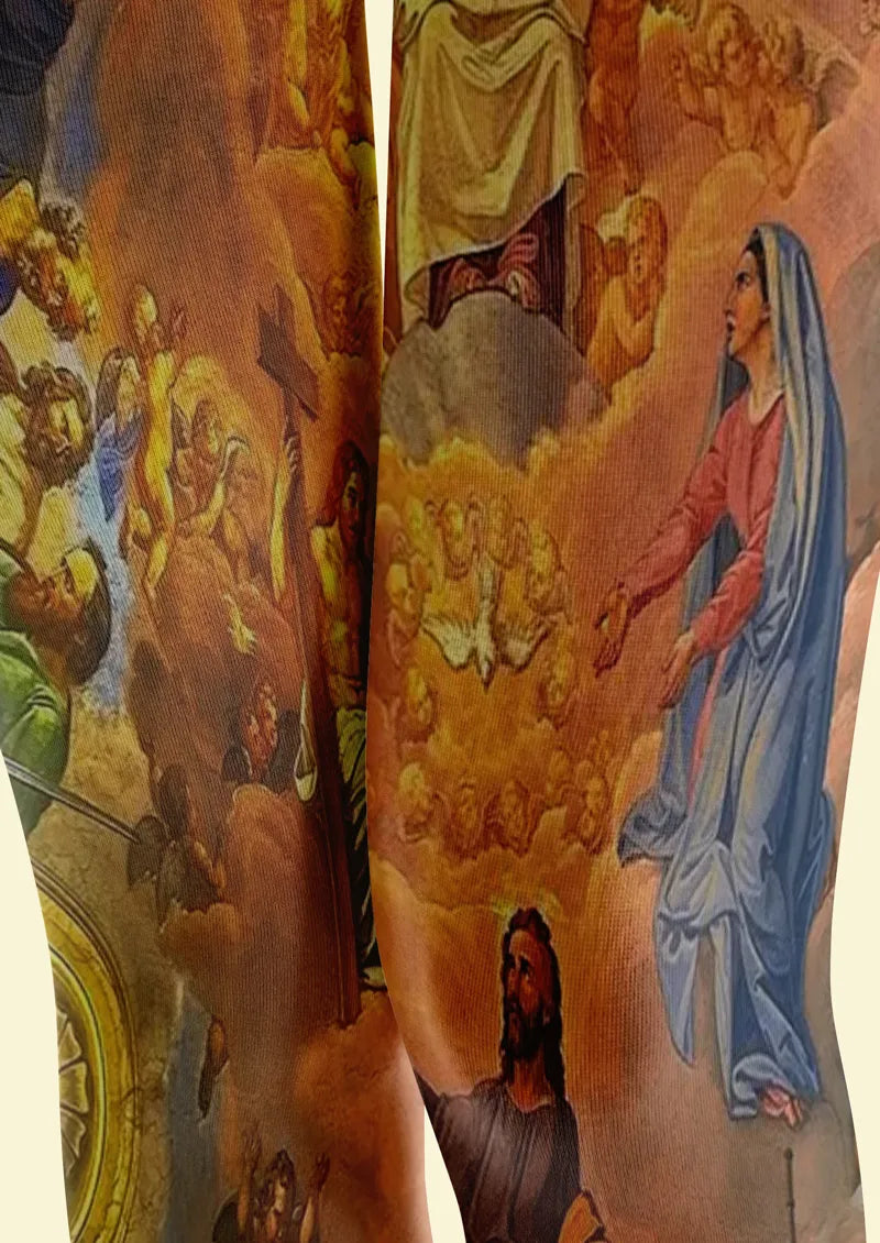 Christian Biblical Heaven and Angels Art Print Tights Hosiery Pantyhose
