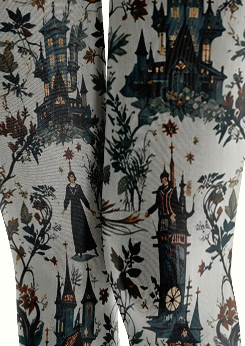 Ivory Storybook Castle Tights