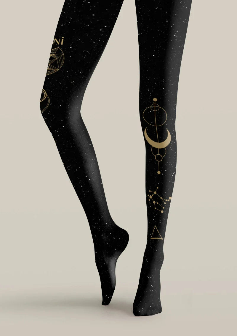 Gemini Zodiac Tights Hosiery Pantyhose