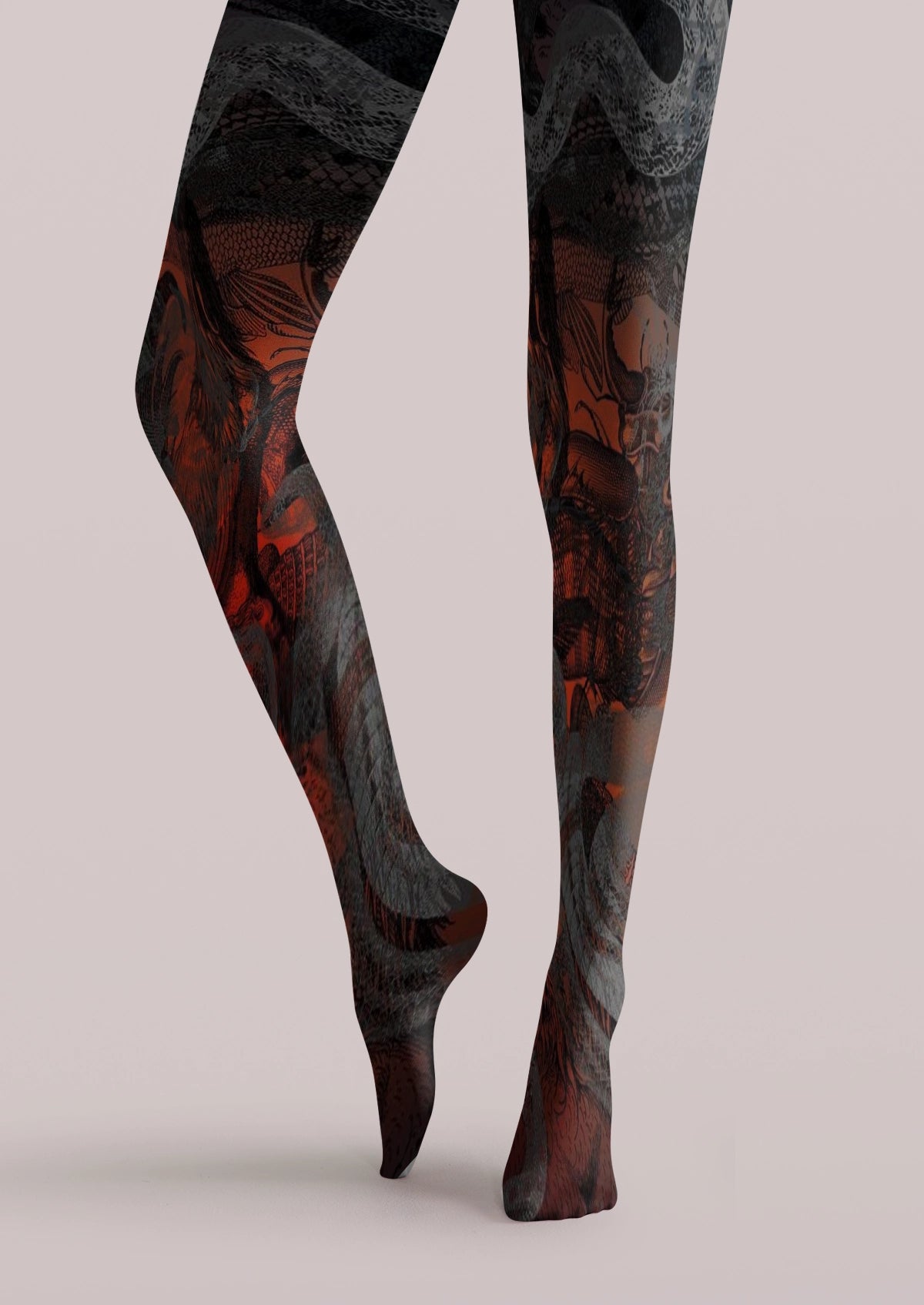 Black Gothic Serpent Tights