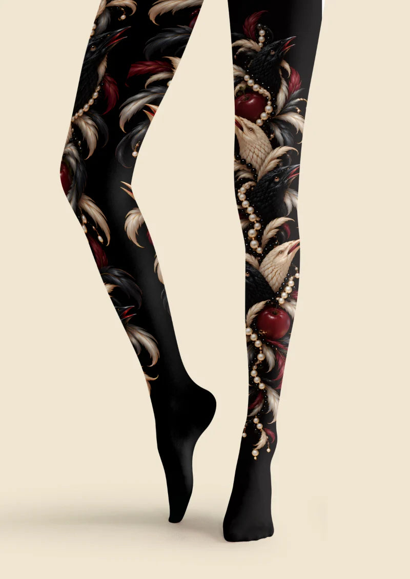 Black Raven and Pearl Tights