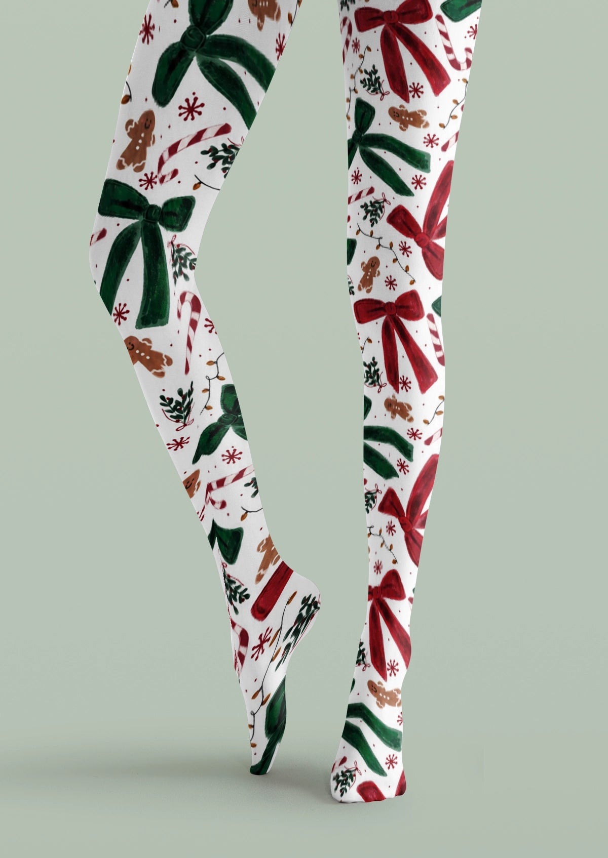 White Christmas Tights