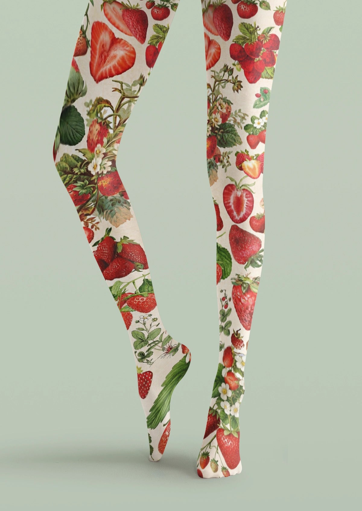 White Strawberry Garden Tights