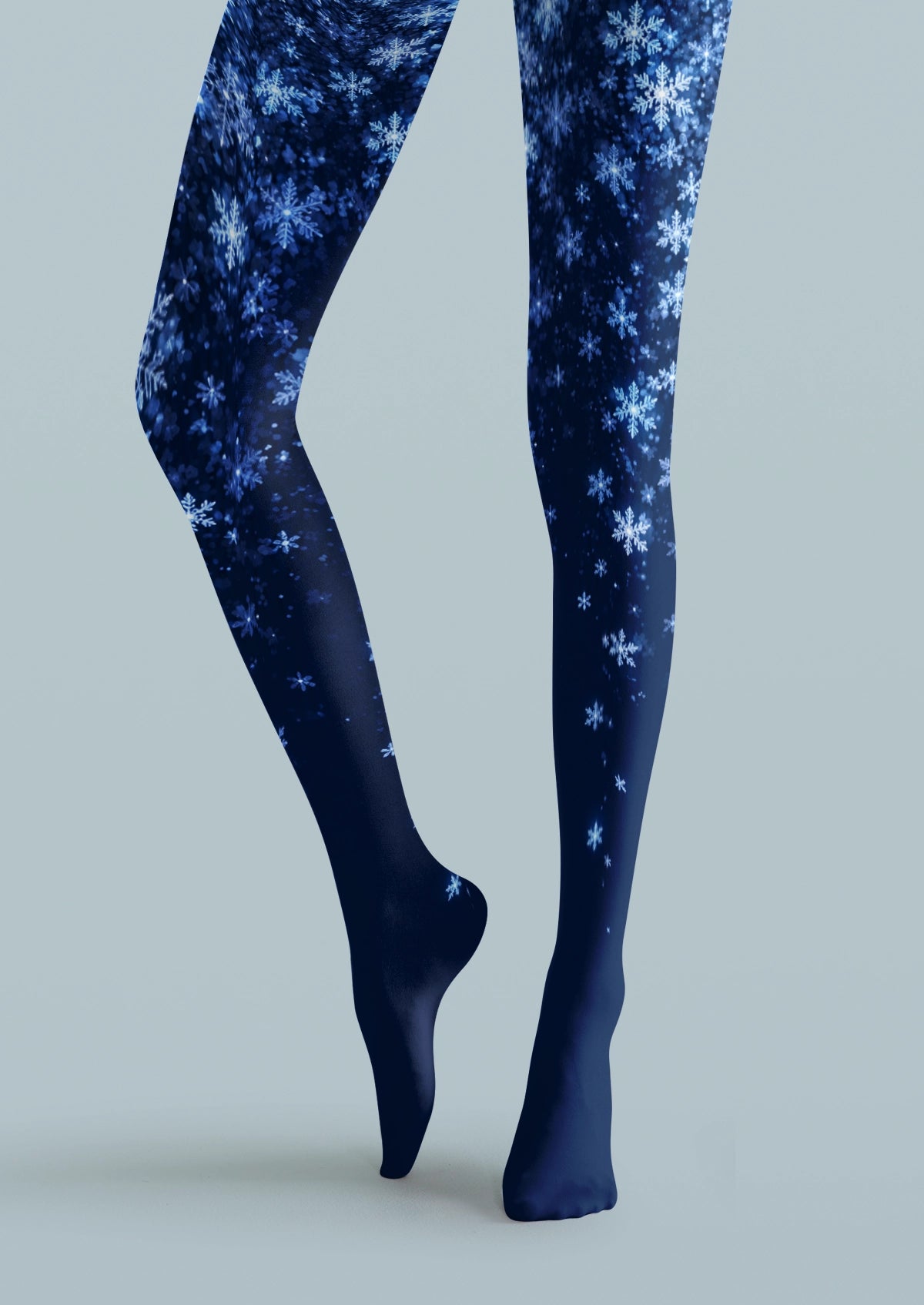 Navy Snowflake Tights