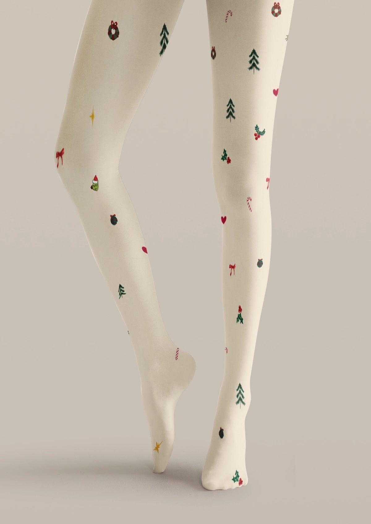 Ivory Christmas Tights