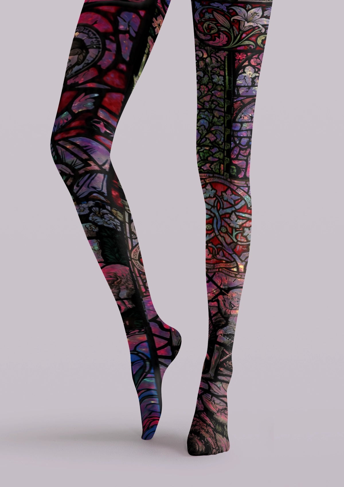 Black Gothic Stained Glass Tights