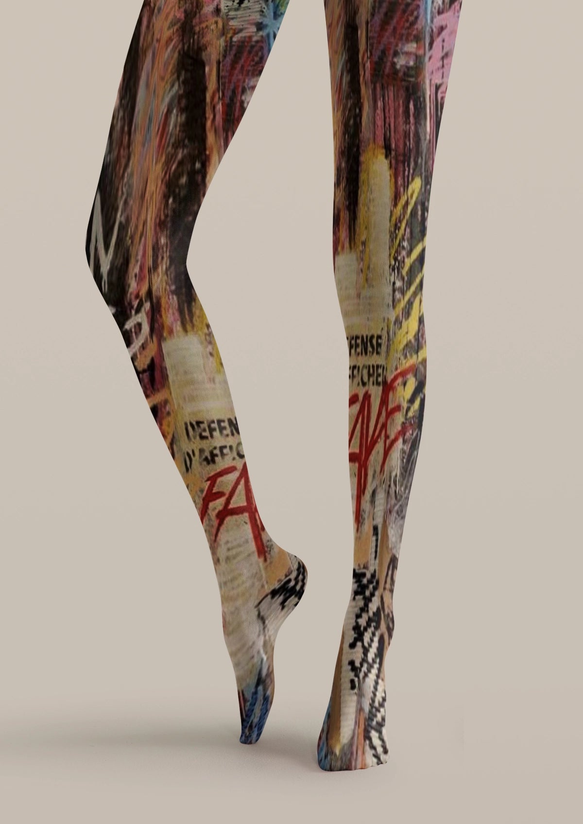 Black Urban Graffiti Tights