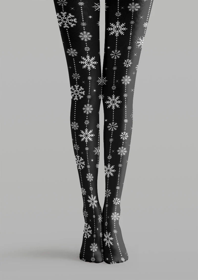 Snowflake Graphic Tights Hosiery Pantyhose